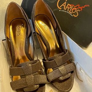 Beautiful Carlos by Carlos Santana high heeled shoes. Style name Proud in brown